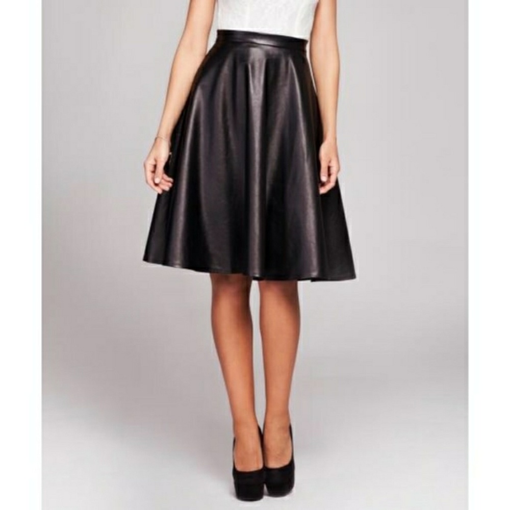 Faux Leather Skirt - Great with Boots!